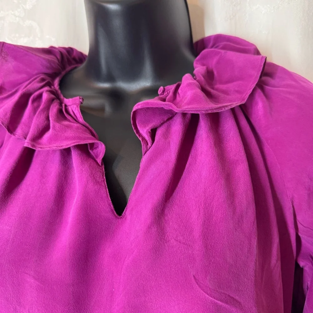 Vintage La Rita Ruffled Silk Blouse - Picture 3 of 6